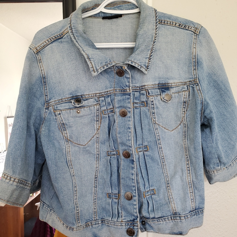 Lane Bryant light wash jean jacket womens large